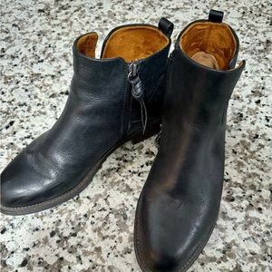 Women’s Black Ankle Booties with Zipper.